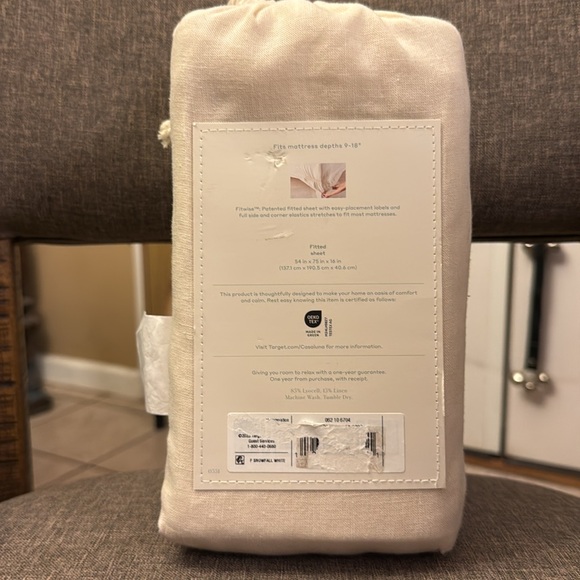 Casaluna linen blend fitted sheet full - Picture 2 of 2